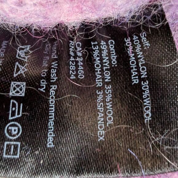 Urban Outfitters Mohair wool blend striped pullover size m pastel colors - Picture 5 of 9